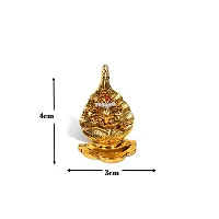 Utkarsh Ganesha/ganpati/vighanharta on Paan Leaf Idol( St/nano Pan Ganesha) Multicolor Metal God Stand for Home Deacute;cor/car Dashboard/temple Puja/office Table Showpiece-thumb1