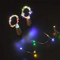 20 Multicolor Led Wine Bottle Cork Copper 3.05 Mtr Wire String, 2m Battery Operated Lights for Wine Bottle Glass Jar Painted Transparent Container Cafe((Multicolor,Pack Of 2)-thumb1