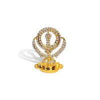 Utkarsh Sikh Religious Symbol Khanda Sahib Idol (Nano Khanda St/256) Multicolor Metal God Stand for Home Deacute;cor/car Dashboard/temple Puja/office Table Showpiece-thumb4