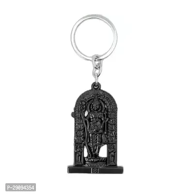 Utkarsh MDF Cutout Ram Lalla Wooden Sticker With Metal Ram Lalla Keychain-thumb3