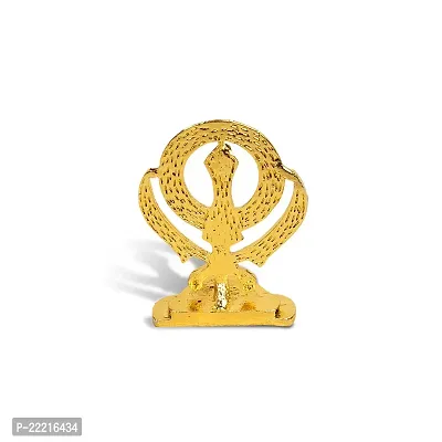 Utkarsh Sikh Religious Symbol Khanda Sahib Idol (Nano Khanda St/256) Multicolor Metal God Stand for Home Deacute;cor/car Dashboard/temple Puja/office Table Showpiece-thumb4