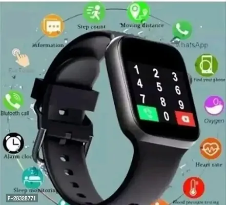 T500 Smart Watch Bluetooth Calling Full Touch Display T425 Smartwatch  (black Strap, Free Size)