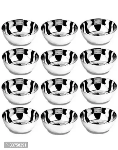 Steel Storage Bowl Urvi Creations Steel Bowl 12 Pcs Set - Medium 180 ML-thumb2