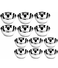 Steel Storage Bowl Urvi Creations Steel Bowl 12 Pcs Set - Medium 180 ML-thumb2