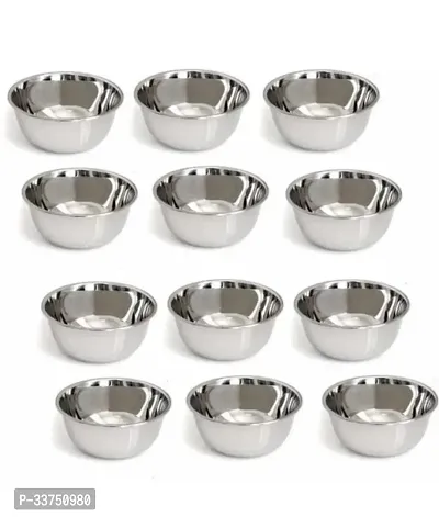 Steel Storage Bowl Urvi Creations Steel Bowl 12 Pcs Set - Medium 180 ml