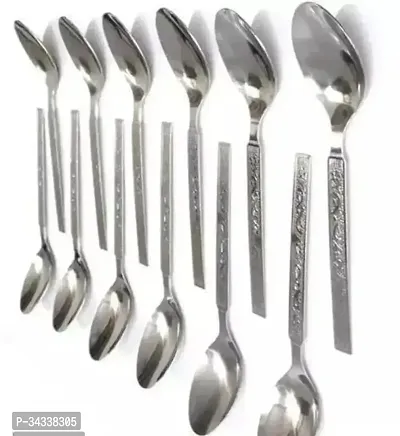 Stylish Stainless Steel Table Spoon/Cutlery Spoon/Table Ware Set of 12 Pcs-thumb0