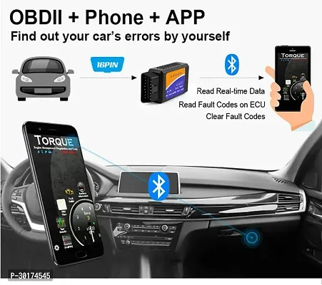 Bluetooth OBD II ELM327 Scanner Code Reader V2.1-thumb3