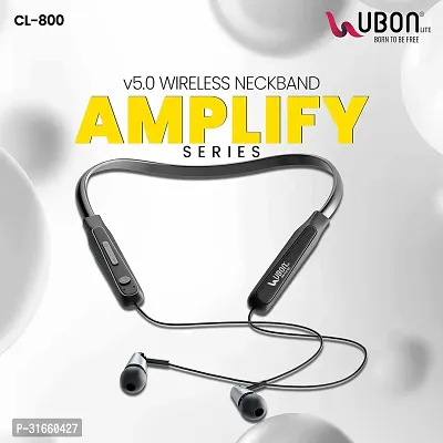 Modern Bluetooth Wireless Neckband  With Microphone-thumb4