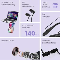 Modern Bluetooth Wireless Neckband  With Microphone-thumb3