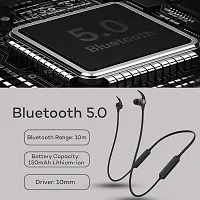 Wireless Neckband Earphones with Bluetooth V5.0,Type C Charger ( black )-thumb2