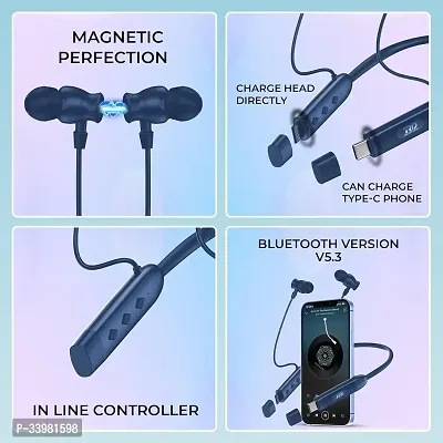 Wireless Neckband Bluetooth in Ear Earphones with 90 Hours Playtime-thumb4