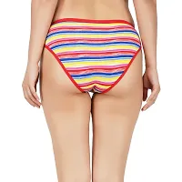 Stylish Lycra Printed Low Rise Bikini Panty For Women-thumb1