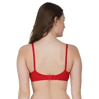 Stylish Cotton Hosiery Solid Padded Seamless Bra For Women - Set of 2-thumb1