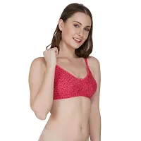 Stylish Cotton Hosiery Solid Padded Seamless Bra For Women - Set of 2-thumb2