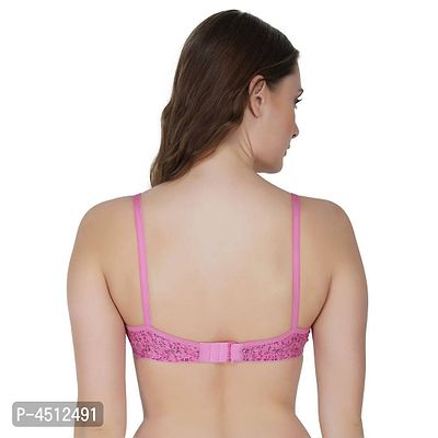 Stylish Cotton Hosiery Solid Padded Seamless Bra For Women - Set of 2-thumb5