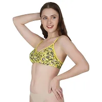 Stylish Cotton Solid Padded Seamless Bra For Women - Set of 3-thumb3