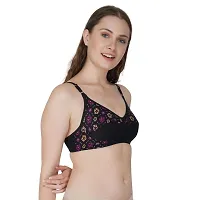 Stylish Cotton Hosiery Solid Padded Seamless Bra For Women - Set of 3-thumb4