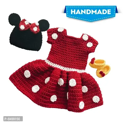 Buy New Born Baby Girl Woolen Dress Set of Frock, Shoe and Hairband Online  at Best Prices in India - JioMart.