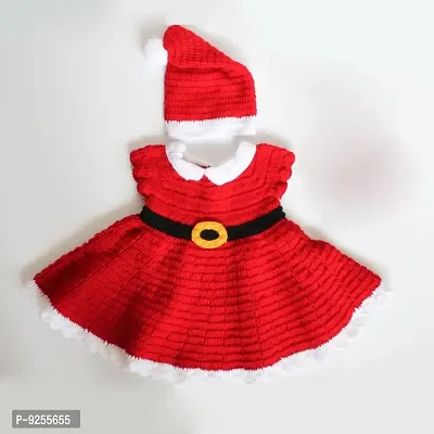 Little Labs handmade X-mas Santa dress for baby girl - Red-thumb0