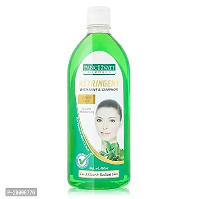 Panchvati Herbals Astringent with Mint  Camphor for Clear  Radiant Skin, 450 ml