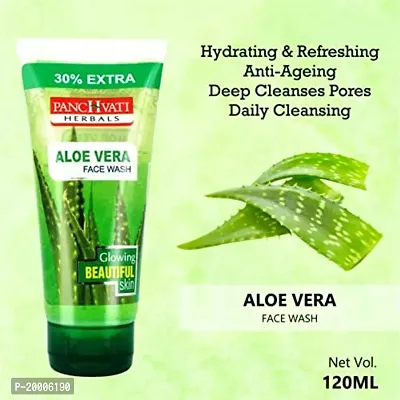 Panchvatinbsp; Herbals Acne Cream 10 gm + Aloe Vera Face Wash 60 ml Combo,Removes black patches, Removes pimples, Gives everlasting shine and glow, Nourishes skin deeply, Ideal For Men  Women-thumb3