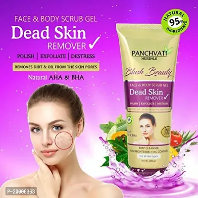 Panchvati Herbals Dead Skin Remover Gel 200 ml  Panchvati Roop Ujala 200 ml combo pack, 400 ml, Herbal Face Scrub for All Skin Type-thumb4