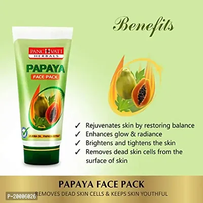 Panchvati Papaya Face Pack with Papaya Extract 60 ml, Pack of 3, 180 ml, Gives Healthy Glowing Skin-thumb5