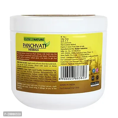 Panchvati Herbals Regular Gold Face Pack | Maintains Skin Elasticity  Brightness Up Face - 800 ml-thumb3