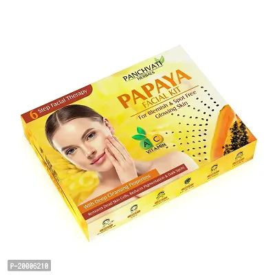 Panchvati Herbals Papaya Facial Kit for Blemish Free, Anti Pigmentation, Brighter and Fairer Skin, All Skin Types, 180gm + 50ml-thumb2