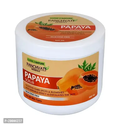 Panchvati Herbals Regular Papaya Scrub for Repairing Aged  Exfoliating Dead Skin- 800 ml.-thumb2