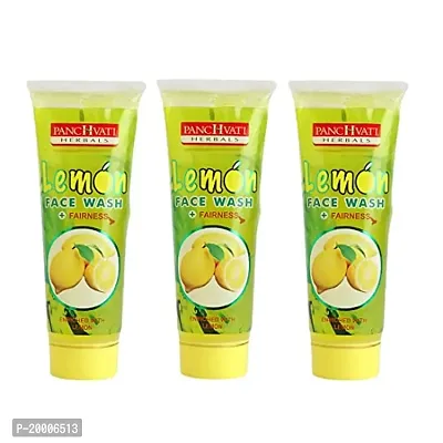 Panchvati Herbals Lemon Face Wash Gives Hydrates skin , Gently exfoliates dirt from pores Antibacterial in nature All skin types Each 60 Ml Pack of-3