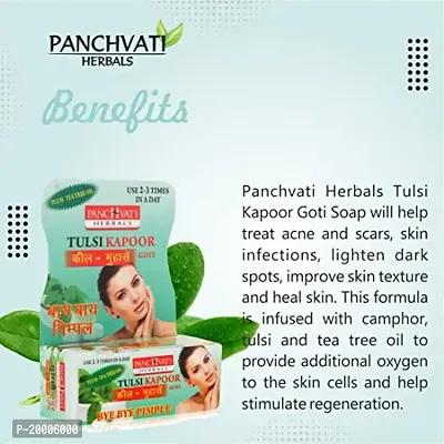 Panchvati Herbals Tulsi  Kapoor Goti Soap 25 gm ,Pack of -6-thumb5