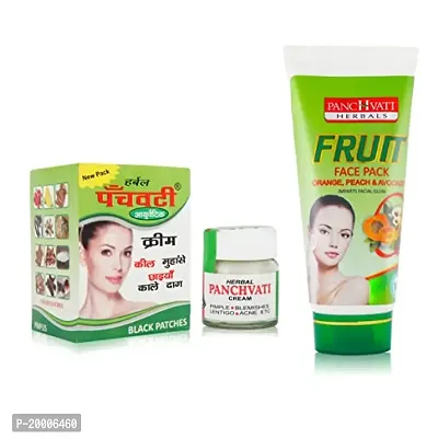 Panchvati Herbals Acne Cream 10 gm ,  Fruit face pack 60 ml ,help for remove pimples ,Clears wrinkles and fine lines,Provides nourishment,Restores complexion