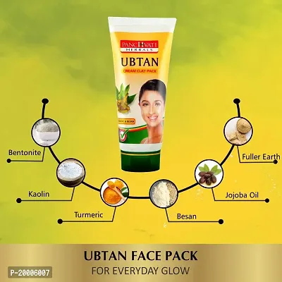 Panchvati Ubtan Cream Clay Face Pack Anti-ageing in nature Deeply cleanses skin cells Cleans pores 60 ml, Pack of 3, 180 ml-thumb5