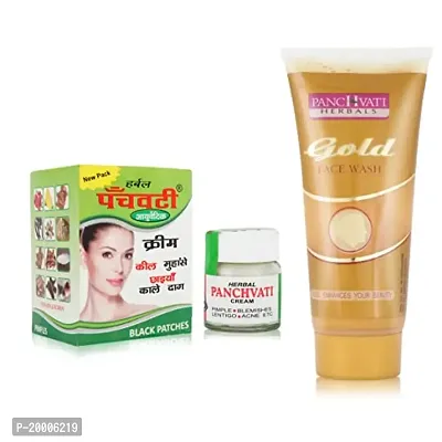 Panchvati Acne Cream 10 gm , Gold Face Wash 60 ml combo