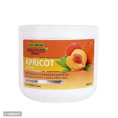 Panchvati Herbals Regular Apricot Scrub for Better Skin Tone  Removing Wrinkles- 800 ml.