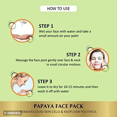 Panchvati Papaya Face Pack with Papaya Extract 60 ml, Pack of 3, 180 ml, Gives Healthy Glowing Skin-thumb4