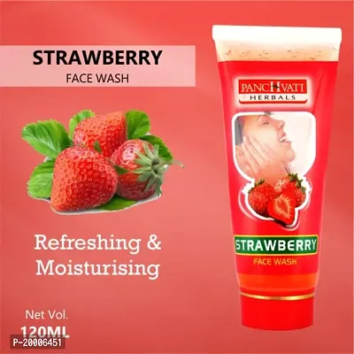 Panchvati Herbals Strawberry Face Wash Gently exfoliates dirt from pores Hydrates skin Soothes skin Nourishes skin All Skin type 60 ml pack of -3-thumb4