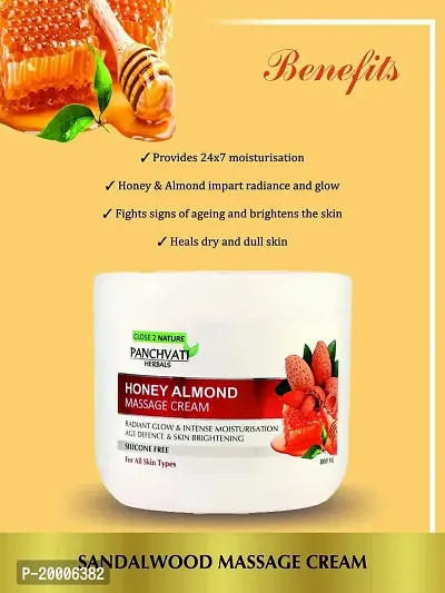 Panchvati Herbals Regular Almond Massage Cream | Promotes Skin Health  Mosturises the Skin, All Skin Type - 800 ml-thumb3