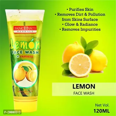 Panchvati Herbals Lemon Face Wash Gives Hydrates skin , Gently exfoliates dirt from pores Antibacterial in nature All skin types Each 60 Ml Pack of-3-thumb4