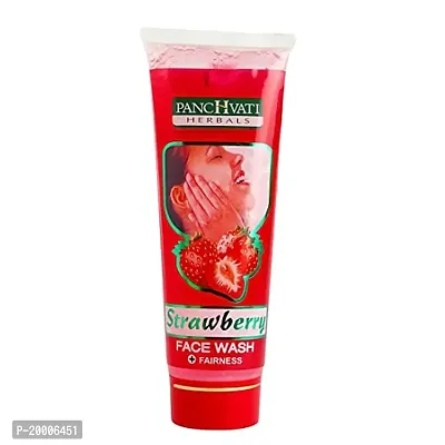 Panchvati Herbals Strawberry Face Wash Gently exfoliates dirt from pores Hydrates skin Soothes skin Nourishes skin All Skin type 60 ml pack of -3-thumb2