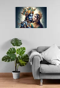 God Krishna Religious Poster For Wall 12X18 Inches With Gloss Lamination-thumb2