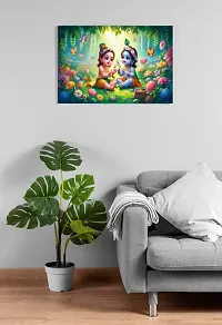 God Krishna Religious Poster For Wall 12X18 Inches With Gloss Lamination-thumb2