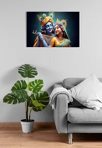 God Krishna Religious Poster For Wall 12X18 Inches With Gloss Lamination-thumb2