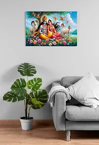 God Krishna Religious Poster For Wall 12X18 Inches With Gloss Lamination-thumb2