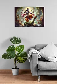 God Krishna Religious Poster For Wall 12X18 Inches With Gloss Lamination-thumb2