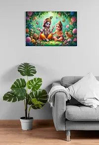 God Krishna Religious Poster For Wall 12X18 Inches With Gloss Lamination-thumb2