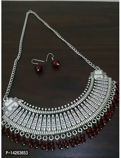 Traditional Alloy Silver Jewellery Set For Women-thumb0