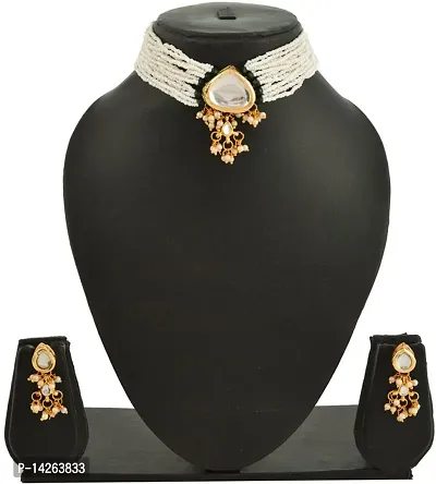 Traditional Alloy White Jewellery Set For Women