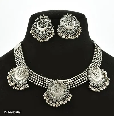 Traditional Alloy Silver Jewellery Set For Women